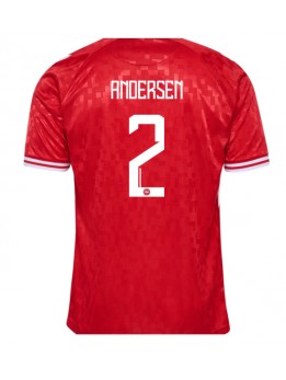 Dänemark Joachim Andersen #2 Heimtrikot EM 2024 Kurzarm